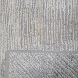 Diana Light Grey and Cream Distressed Geometric Lines Rug