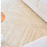 Isla Ivory Beige Diamond Geometric Wool Rug