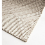 Isla Ivory Beige Diamond Geometric Wool Rug