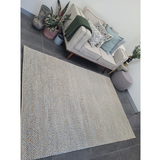 Evie Blue Handwoven Braided Wool Blend Rug