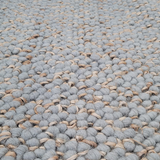 Evie Blue Handwoven Braided Wool Blend Rug