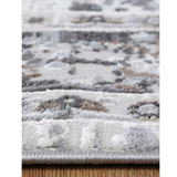 Eliza Ivory Beige Grey Oriental Bordered Rug