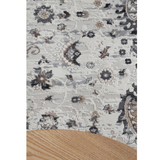 Eliza Ivory Beige Grey Oriental Bordered Rug