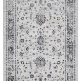 Eliza Ivory Beige Grey Oriental Bordered Rug