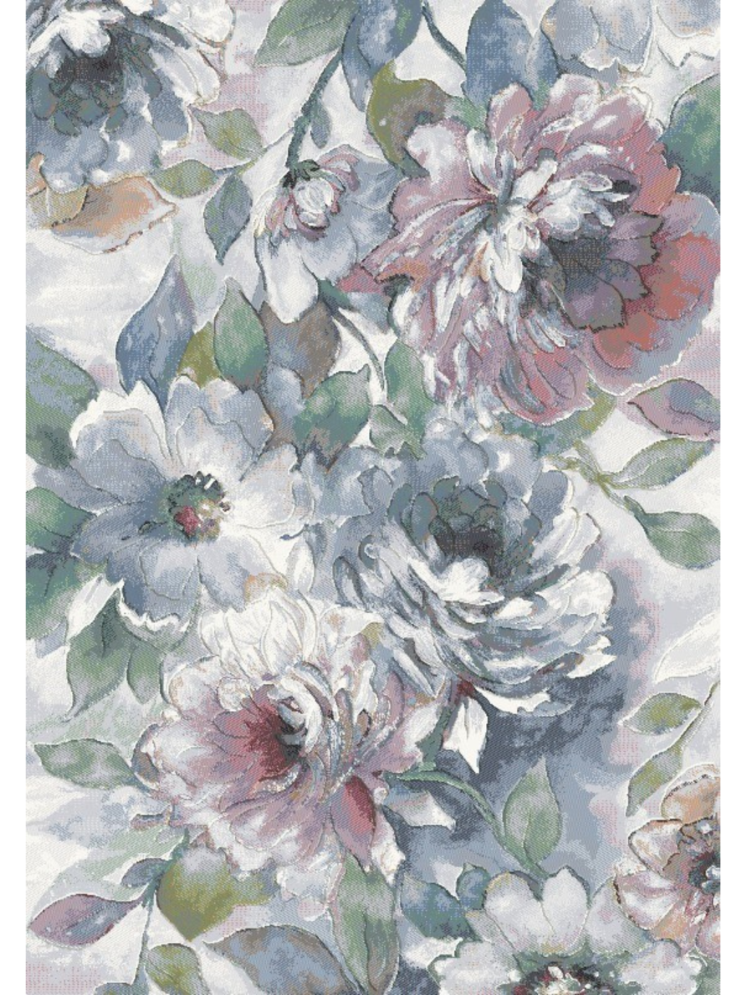 Eden Cream Grey Modern Floral Rug