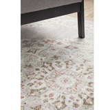 Emira Beige Grey Floral Medallion Rug