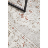 Emira Beige Grey Floral Medallion Rug