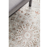 Emira Beige Grey Floral Medallion Rug