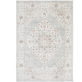Emira Beige Grey Floral Medallion Rug