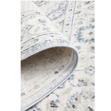 Emira Blue Off White Cornflower Medallion Rug