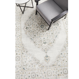 Emira Green Off White Ornate Medallion Rug