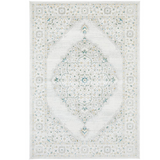 Emira Green Off White Ornate Medallion Rug