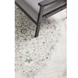 Emira Green Off White Ornate Medallion Rug