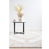 Emira Peach Ivory Ornate Floral Rug