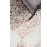 Emira Peach Ivory Ornate Floral Rug