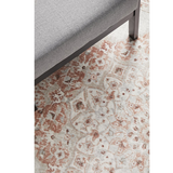 Emira Peach Ivory Ornate Floral Rug