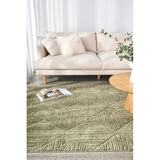 Emma Sage Green Diamond Textured Rug