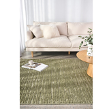 Emma Dark Green Linear Textured Rug