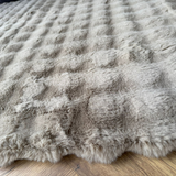 Poppy Beige Bubble Shaggy Rug