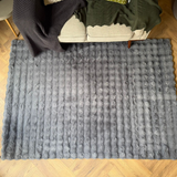 Poppy Charcoal Grey Bubble Shaggy Rug