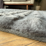 Poppy Charcoal Grey Bubble Shaggy Rug