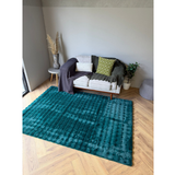 Poppy Emerald Green Bubble Shaggy Rug