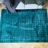 Poppy Emerald Green Bubble Shaggy Rug