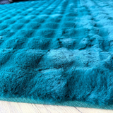 Poppy Emerald Green Bubble Shaggy Rug