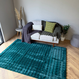 Poppy Emerald Green Bubble Shaggy Rug