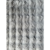 Poppy Silver Bubble Shaggy Rug