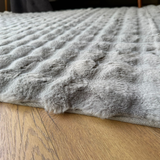 Poppy Silver Bubble Shaggy Rug