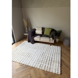 Poppy White Bubble Shaggy Rug