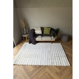 Poppy White Bubble Shaggy Rug