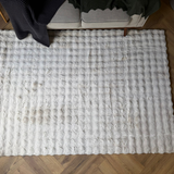 Poppy White Bubble Shaggy Rug