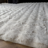 Poppy White Bubble Shaggy Rug