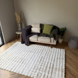 Poppy White Bubble Shaggy Rug