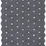 Millie Grey Scalloped Dotted Kids Rug