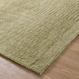 Canna Green Textured Grid Rug