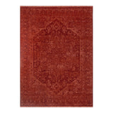 Hera Rust Distressed Medallion Rug (Premium Tassel Edge)