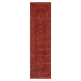 Hera Rust Distressed Medallion Runner Rug (Premium Tassel Edge)