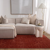 Hera Rust Distressed Medallion Rug