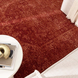 Hera Rust Distressed Medallion Rug (Premium Tassel Edge)