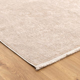 Hera Beige Distressed Medallion Rug (Premium Tassel Edge)