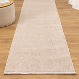 Hera Beige Distressed Medallion Runner Rug (Premium Tassel Edge)