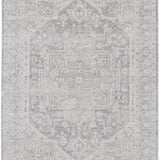 Hera Light Grey Distressed Medallion Rug