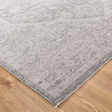 Hera Light Grey Distressed Medallion Rug
