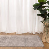 Hera Light Grey Distressed Medallion Runner Rug (Premium Tassel Edge)