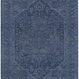 Hera Blue Distressed Medallion Rug