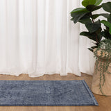 Hera Blue Distressed Medallion Runner Rug (Premium Tassel Edge)