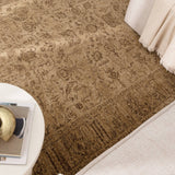 Hera Mustard Distressed Border Rug